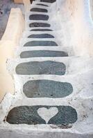Love steps in Santorini - Oia photo