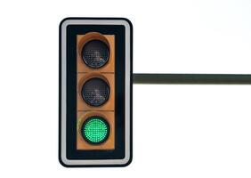 traffic lights with green photo