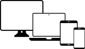responsive web design icon set. digital devices icon. Electronic device sign. vector