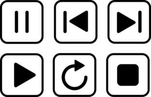 Set of Play button icon. Sound waves for voice message. media player buttons. design media player buttons collection vector