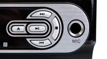 Details of the control buttons of a dvd player photo