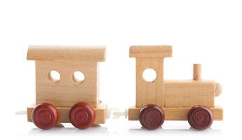 Wooden toy train photo