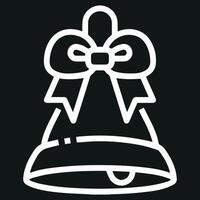 Christmas bell icon isolated on a black background. vector
