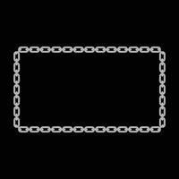 Simple Minimalist Chain Border Frame Illustration Symbol Design vector