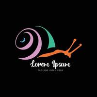 Modern Minimalist Simple Snail Slug Logo Design vector