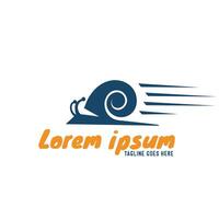 Simple Minimalist Quick Fast Gastropod Snail Slug Turbo Logo Design vector