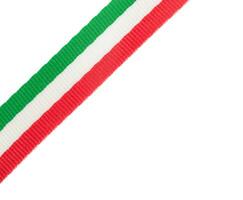 tricolor ribbon of the Italian flag placed in the corner photo