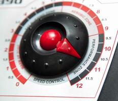 Control panel detail of treadmill photo