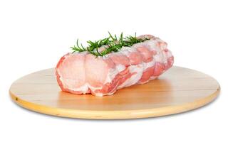 Raw chine of pork photo