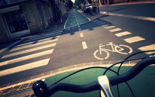 Pedestrian and cycle crossing photo
