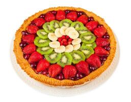 Fresh fruit cake photo