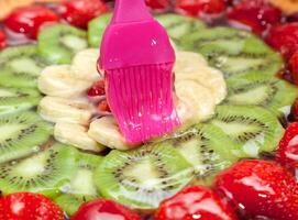 Fresh fruit cake and isinglass photo