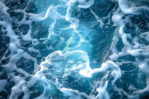 Turbulent Ocean Waves with Foamy Patterns - Nature Background for Design and Inspiration photo