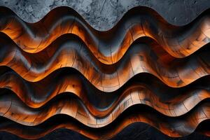 Abstract Wavy Pattern with Warm Lighting on Textured Surface for Modern Design photo