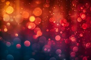 Vibrant Abstract Bokeh Background with Colorful Light Orbs for Creative Design Projects photo