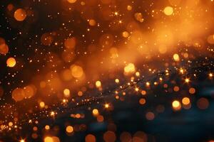 Golden Bokeh Glow for Festive and Magical Backgrounds photo