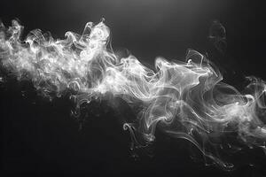 Abstract Smoke Swirls on Dark Background - Ideal for Design and Art Projects photo