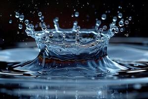 Dynamic Water Splash Crown for Visual Impact and Design Elements photo
