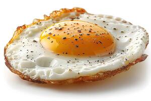 Sunny Side Up Fried Egg with Seasoning - Perfect for Breakfast and Culinary Design photo