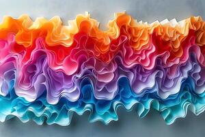 Vibrant Multicolored Abstract Wave Pattern for Modern Art Print and Design photo