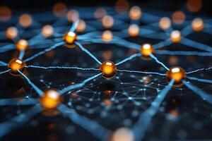 Abstract Visualization of Network Connections and Data Flow for Technology Design photo
