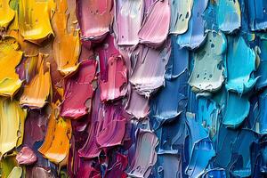 Vibrant Abstract Texture with Colorful Oil Paint Layers for Art and Design photo