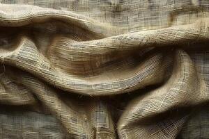 Textured Burlap Fabric Background for Rustic Decoration and Design Projects photo