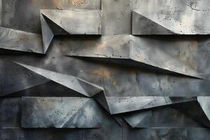 Abstract Geometric Concrete Art with Modern Triangular Patterns for Design Prints photo