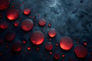 Cosmic Abstract Red Spheres on Dark Textured Background - Ideal for Modern Design and Posters photo