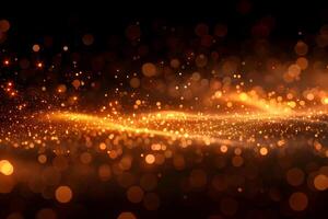 Sparkling Golden Bokeh Background for Festive and Elegant Design photo