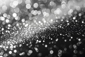Elegant Black and White Bokeh Background for Design or Poster Use photo