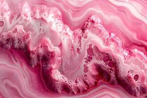 Abstract Pink Marble Pattern with Fluid Swirls for Artistic Design photo
