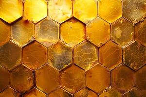 Vibrant Honeycomb Texture Backdrop for Nature and Design Concepts photo