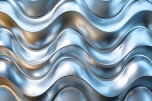 Futuristic Metallic Waves - Abstract Design for Digital Art and Decor photo