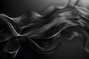 Abstract Black and White Flowing Waves for Modern Design and Backgrounds photo