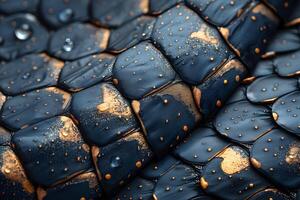 Luxurious Abstract Texture with Metallic Gold and Deep Blue Pattern for Modern Design photo