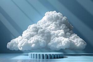 Innovative Cloud Concept in Minimalist Studio Design for Modern Display photo