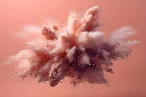 Explosive Abstract Cloud of Vibrant Particles in Pastel Tones - Ideal for Modern Art and Design photo