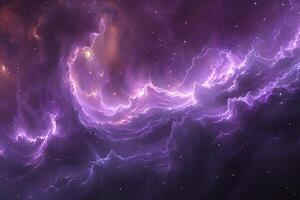 Stunning Purple Nebula with Luminous Clouds in Cosmic Space - Perfect for Science and Astronomy Designs photo