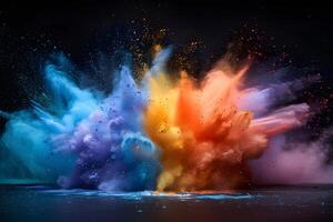 Vibrant Color Explosion for Creative Design and Event Promotion photo