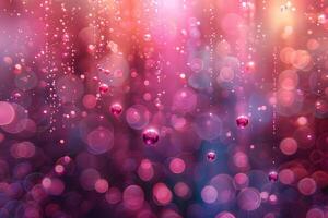 Colorful Abstract Bokeh with Floating Bubbles for Creative Designs photo