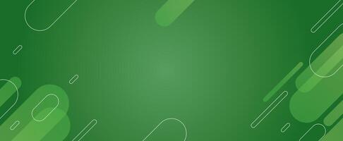 Green background with white lines and shapes vector
