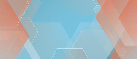 Abstract background with orange and blue lines vector