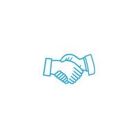 Hands shake icon. Black Hands shake icon on white background. vector