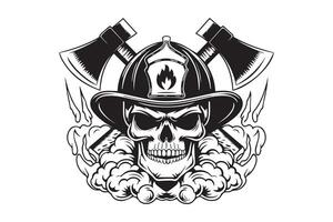 Skull of the Firefighter Guardians of the Flame vector