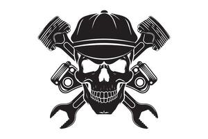 Mechanics Emblem Power and Precision vector