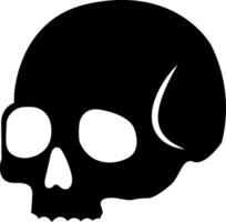 A black and white skull silhouette on a white background vector