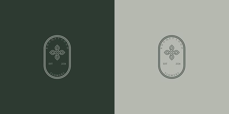 Creative bouqet logo design with unique concept premium