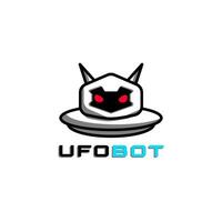 Ufo robot logo design vector