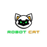 A logo for robot cat vector